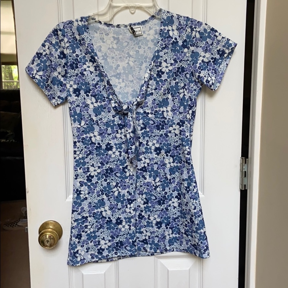 Floral long shirt